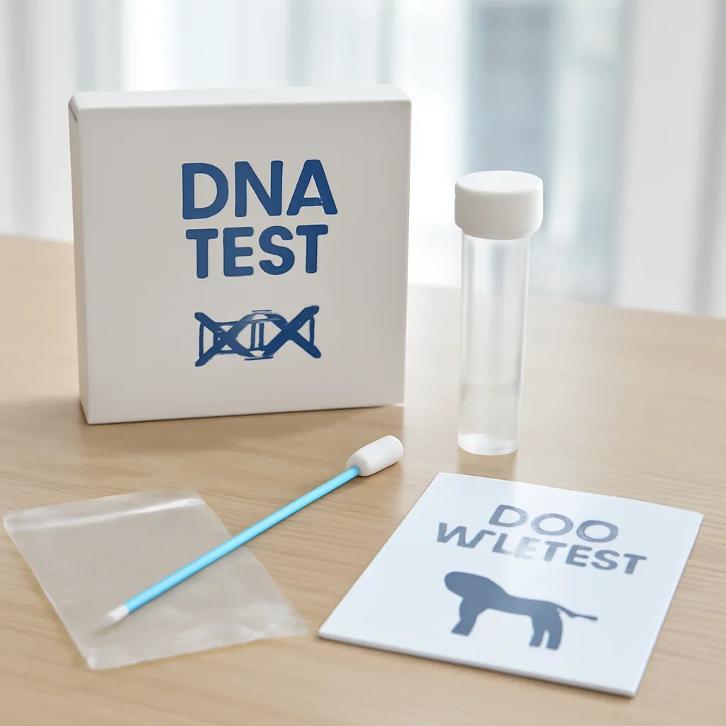Sample collection setup prepared for are dog dna tests worth it