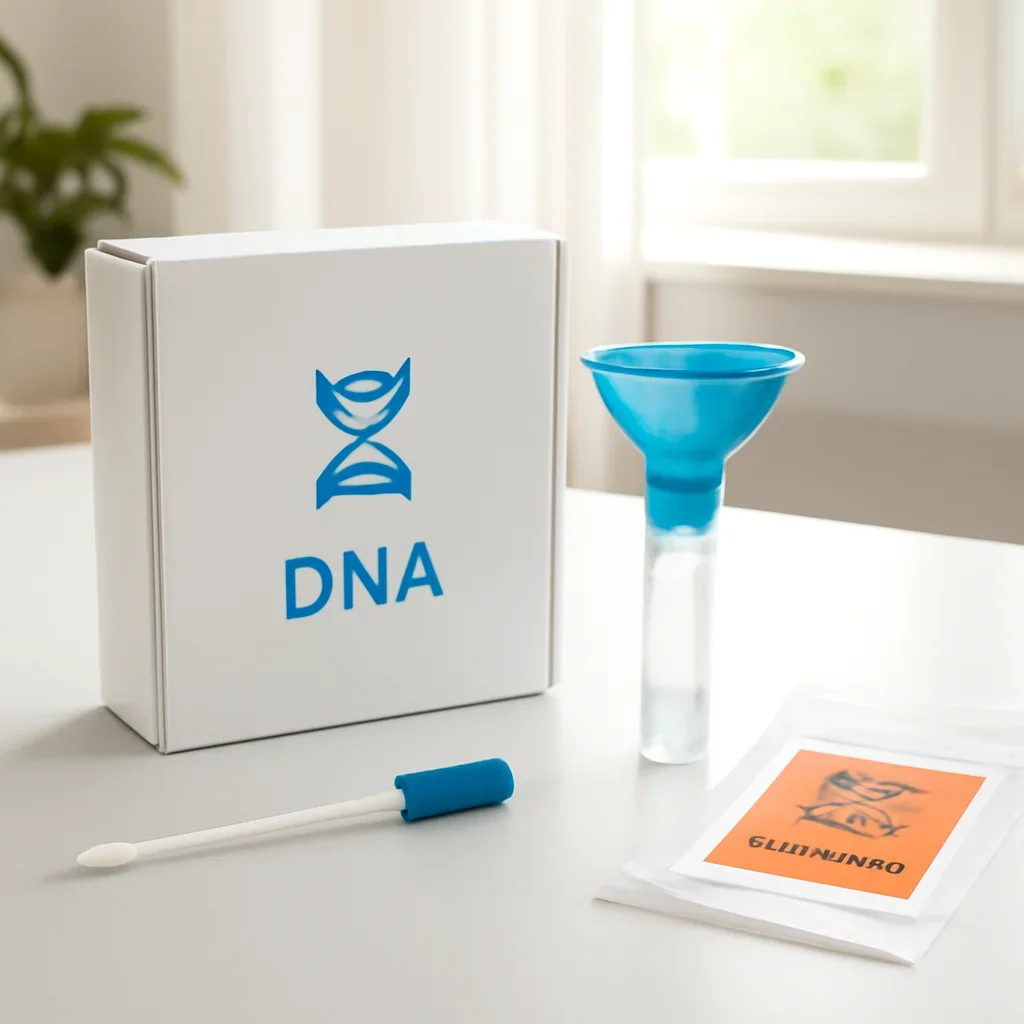 Sample collection setup prepared for best genetic health tests