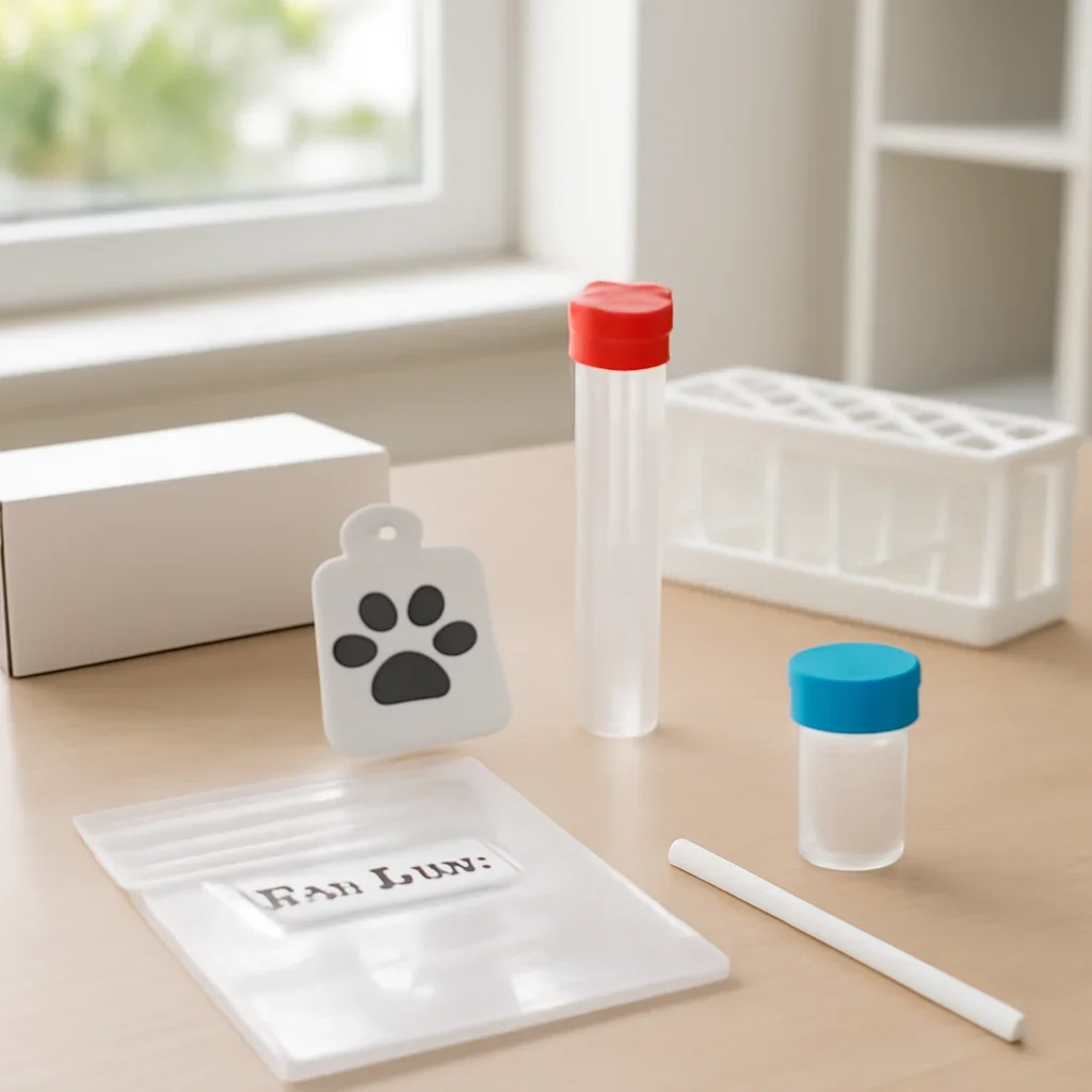 Sample collection setup prepared for breed identification reports