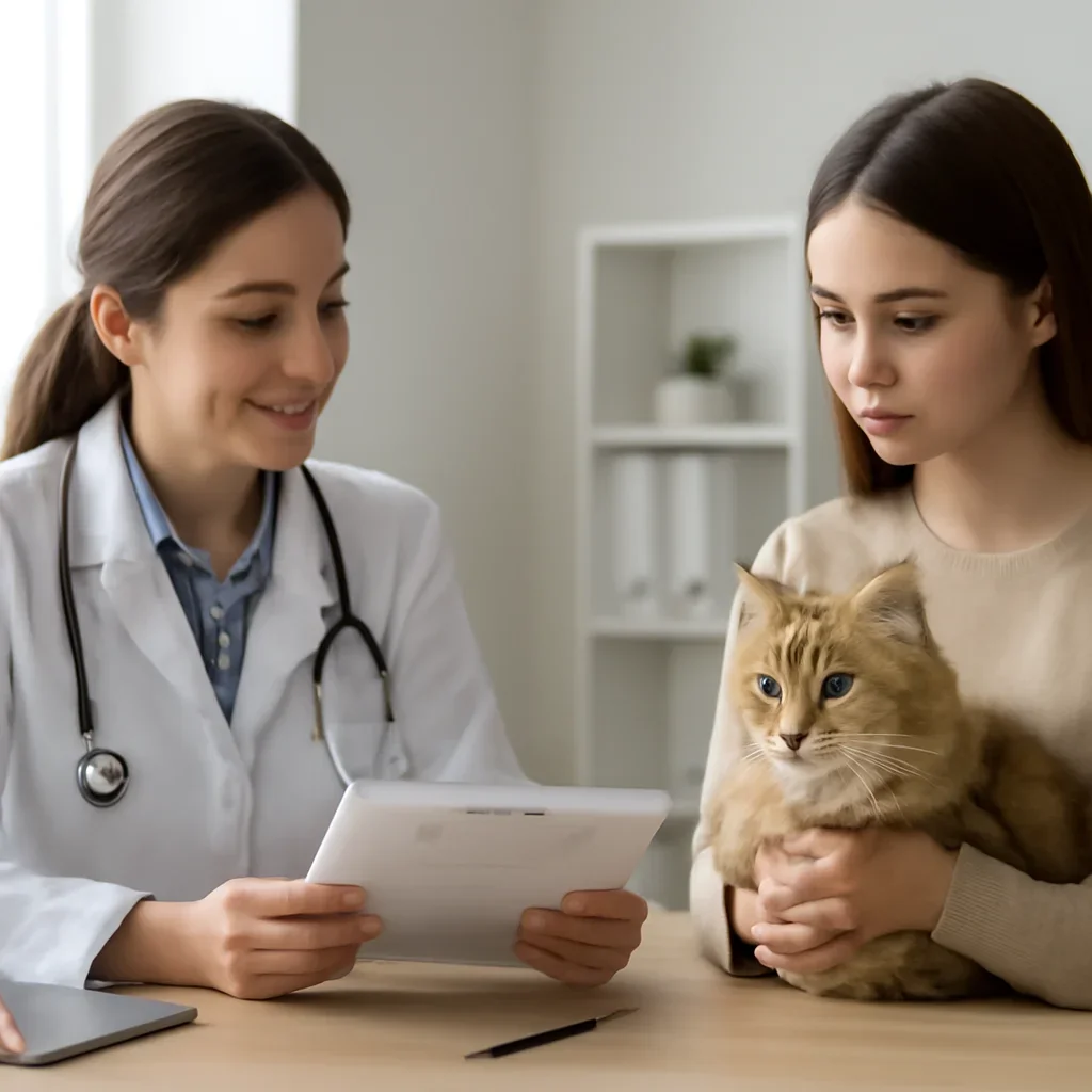 Sample collection setup prepared for cat disease test