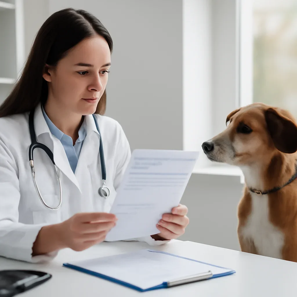 Sample collection setup prepared for dog disease test