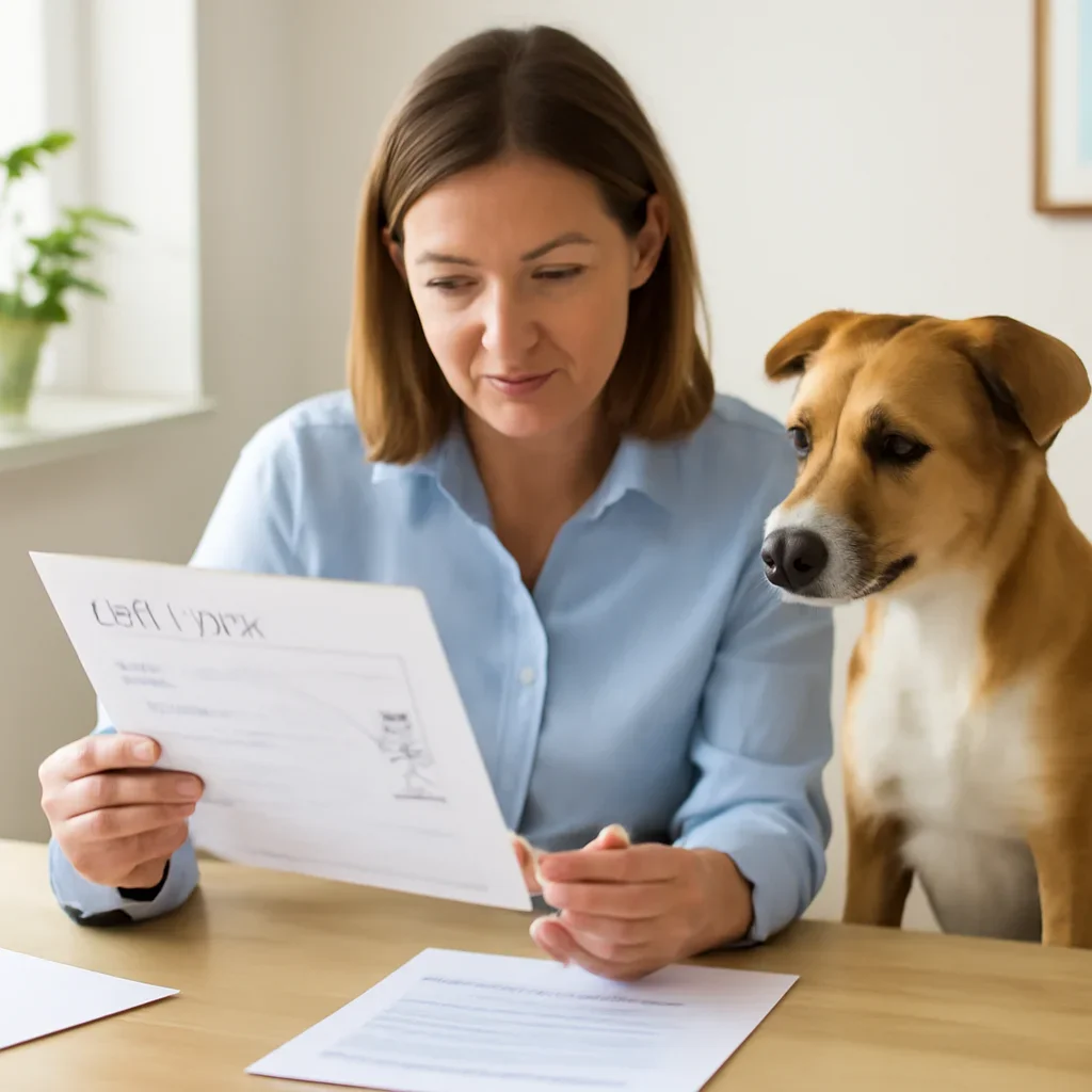 Sample collection setup prepared for dog dna test