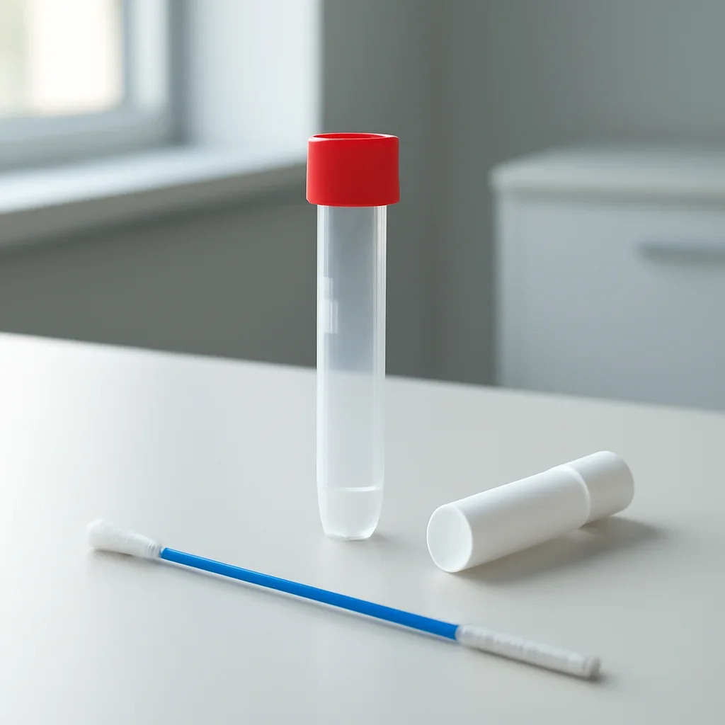 Sample collection setup prepared for fast results