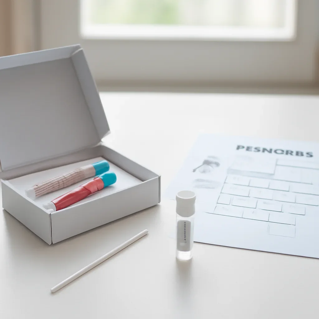 Sample collection setup prepared for how breed identification reports help rescues