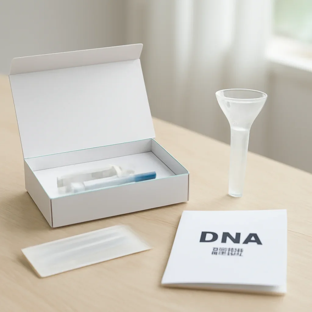 Sample collection setup prepared for how dna test kits work