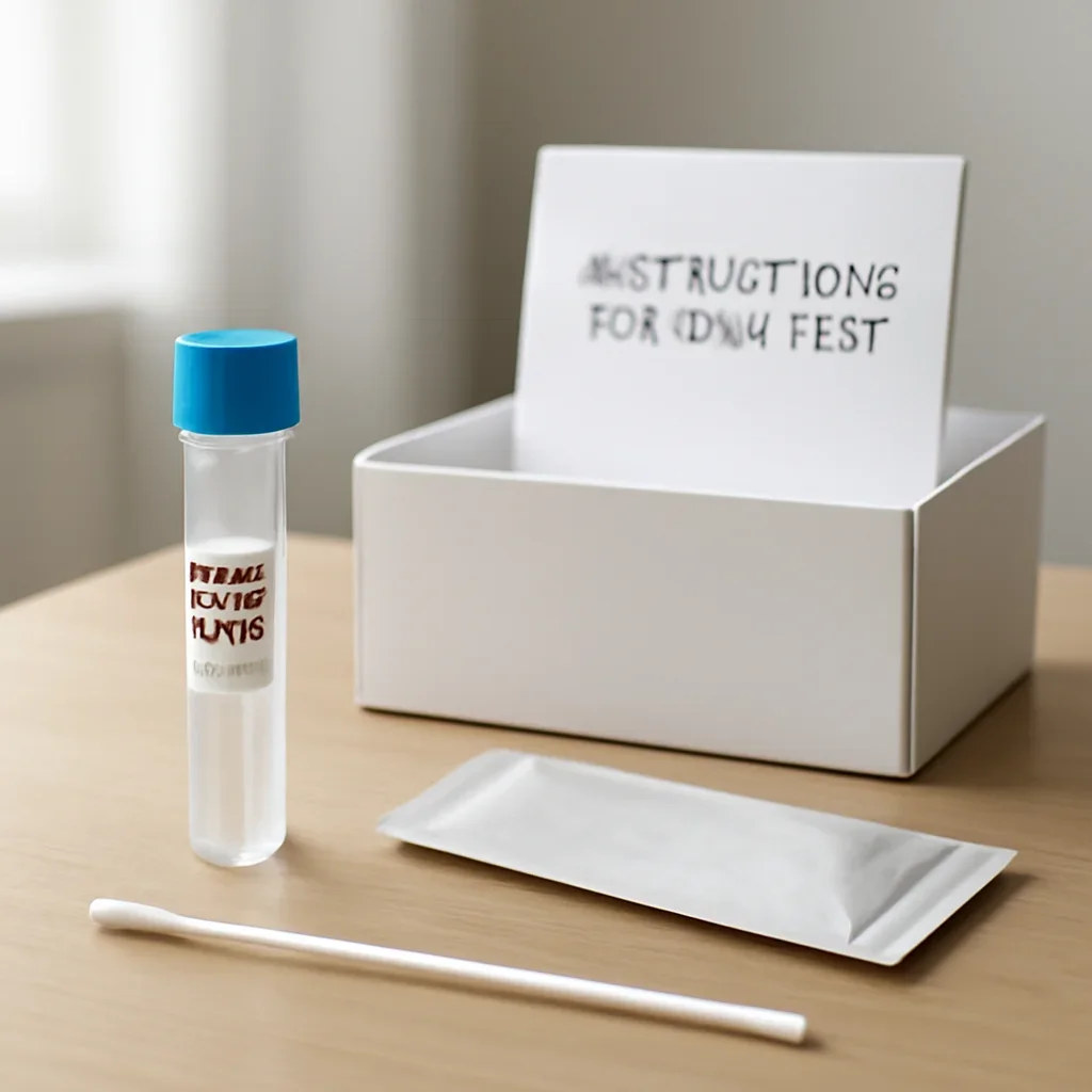 Sample collection setup prepared for how long dna test results take