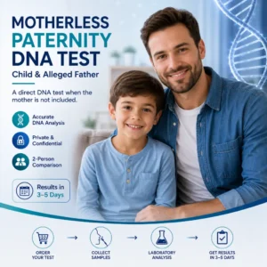 Motherless Paternity test (child and alleged father)