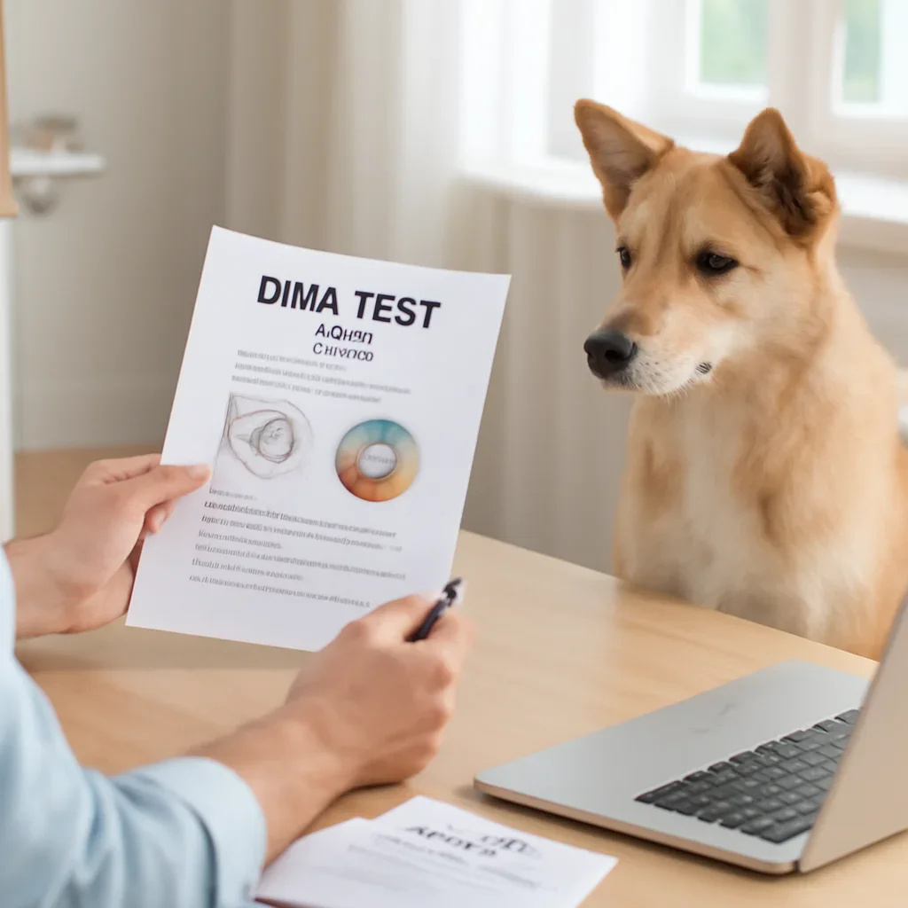 Sample collection setup prepared for pet dna test