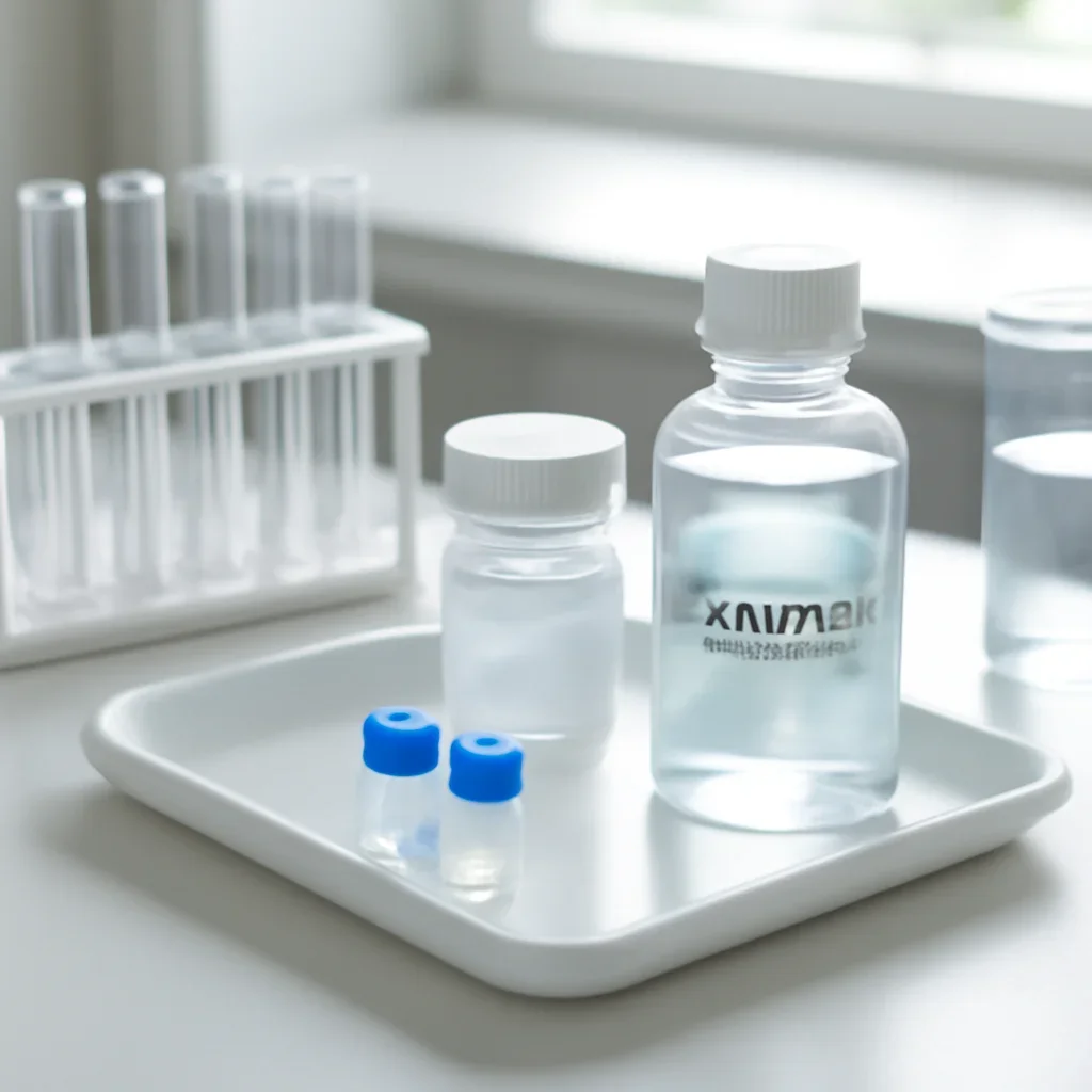 Sample collection setup prepared for solutions