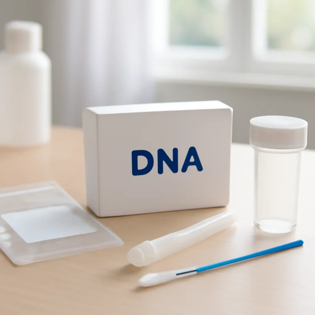 Sample collection setup prepared for what is dna testing